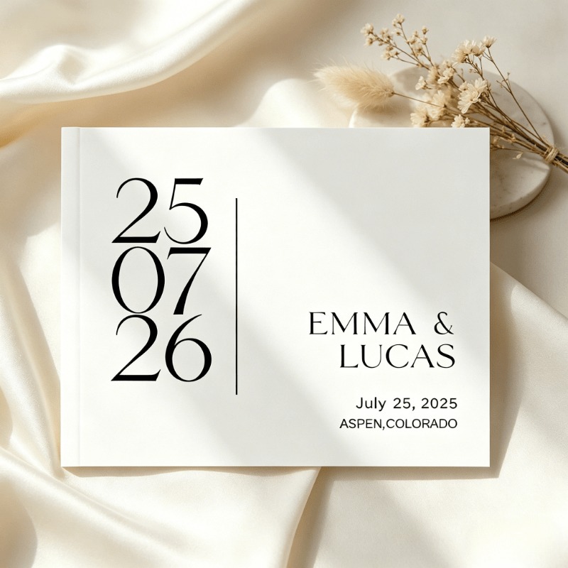 Personalized Guest Book - كتاب ضيوف زفاف مخصص، كتاب الضيوف