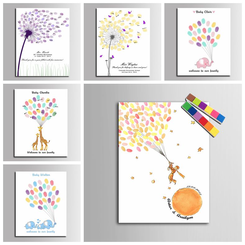 Personalized Guest Book - كتاب ضيوف ببصمة الإصبع مخصص للأطفال