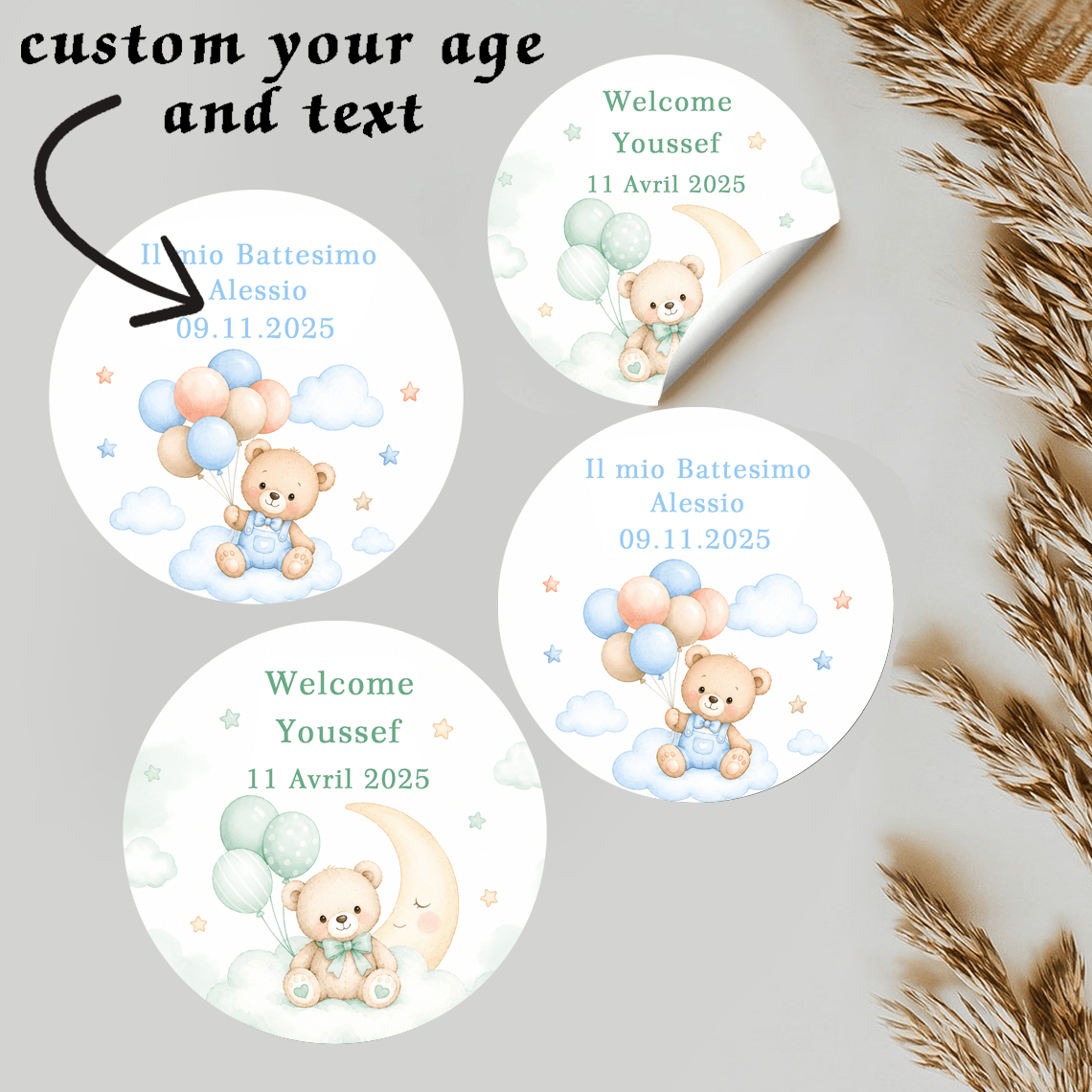 Wedding Packaging - ملصقات مخصصة وشخصية للتعميدات، حفلات الزفاف،