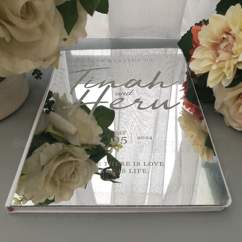 Personalized Guest Book - دفتر ضيوف الزفاف المخصص بتصميم ريفي