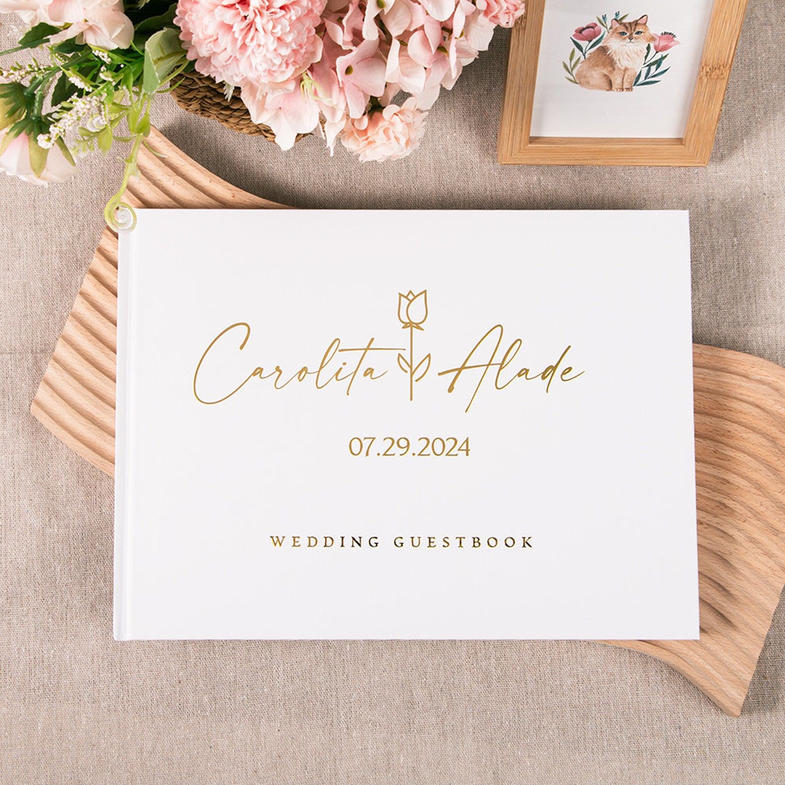 Personalized Guest Book - مخصص الزفاف سجل الزوار شخصية ضيف