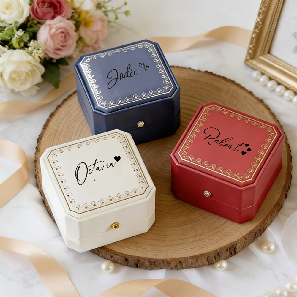 علبة خواتم مخصصة من الجلد الصن - مراجعة Wedding Packaging وسعره