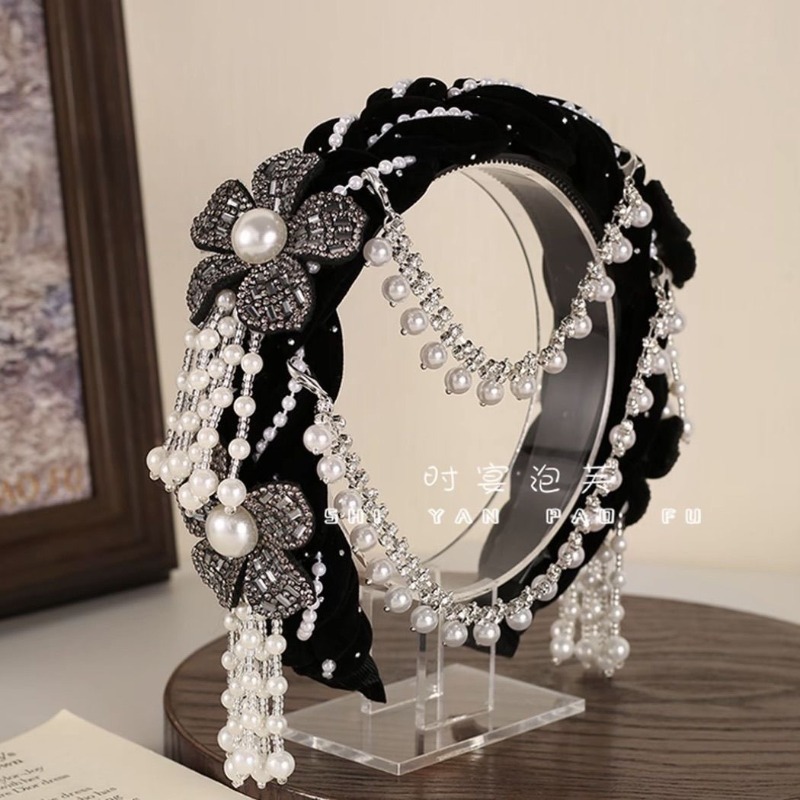 عصابة رأس مخملية بنقوش زهرية ع - مراجعة Good Floral & Wedding Decor Supply وسعره