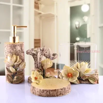 طقم إكسسوارات حمام من خمس قطع: - مراجعة Wedding Bathroom Supply Kit وسعره