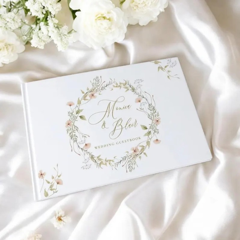 كتاب ضيوف الزفاف المخصص مع الز - مراجعة Personalized Guest Book وسعره