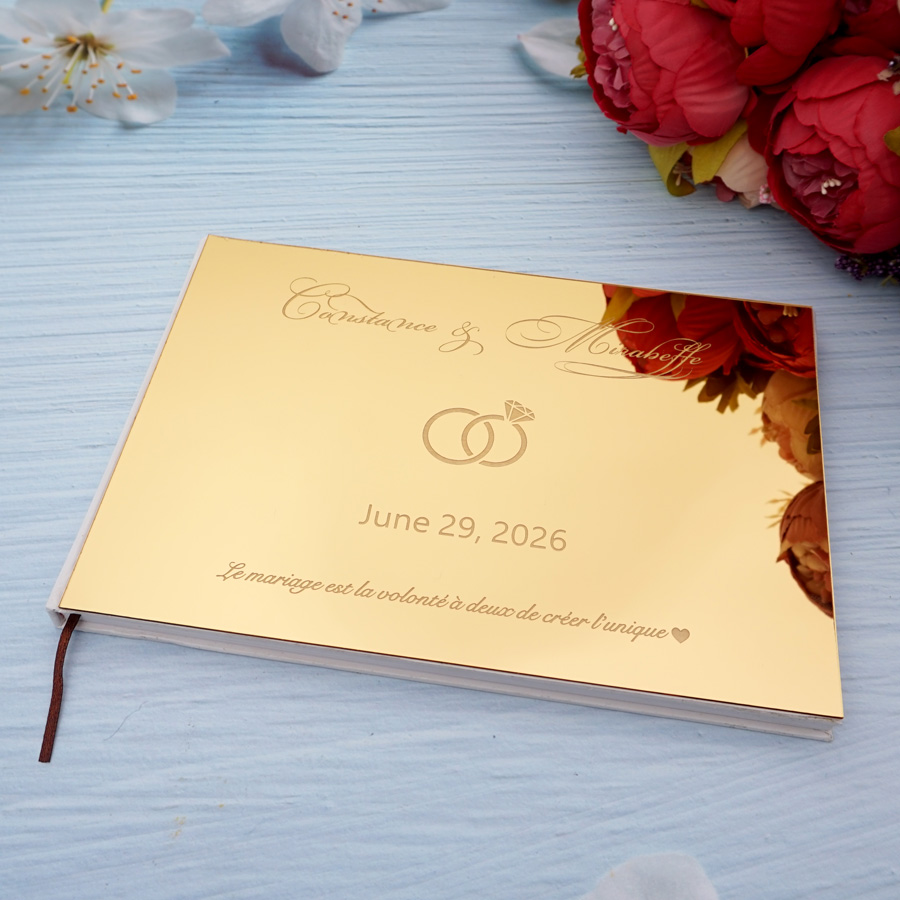 شخصية الزفاف مخصص التوقيع سجل  - مراجعة Personalized Guest Book وسعره