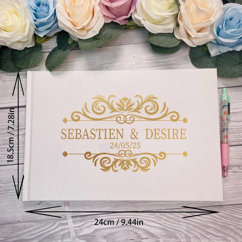دفتر ضيوف مخصص لحفل الزفاف، أل - مراجعة Personalized Guest Book وسعره