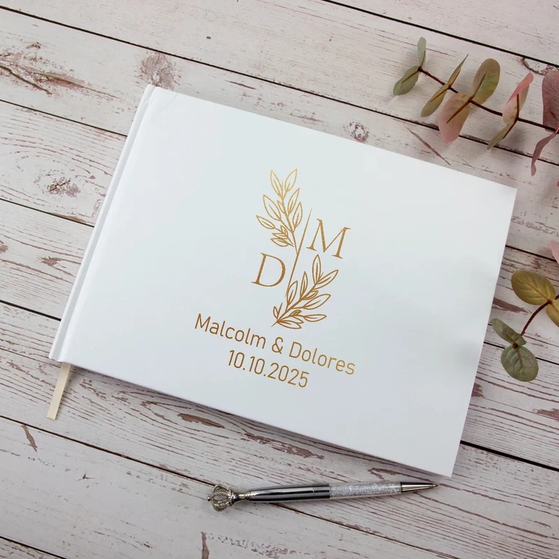دفتر ضيوف مخصص لحفل الزفاف، أل - مراجعة Personalized Guest Book وسعره