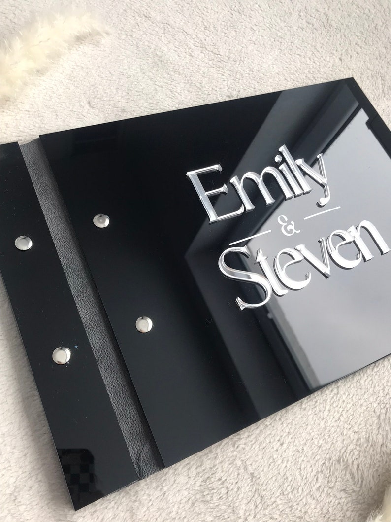 سجل ضيوف الزفاف الأكريليكي الأ - مراجعة Personalized Guest Book وسعره