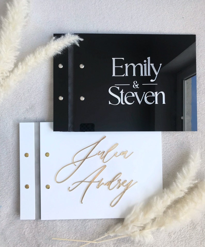 سجل ضيوف الزفاف الأكريليكي الأ - مراجعة Personalized Guest Book وسعره
